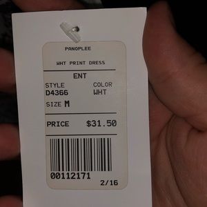 Entro white multi colored dress